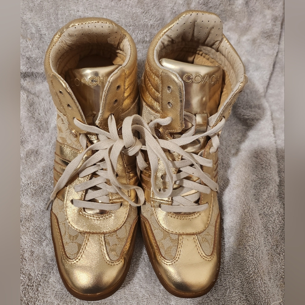 Coach Alara Gold Sneakers size 8M